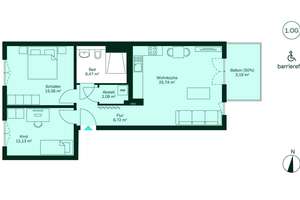 Barrierefreie Eigentumswohnung im 1. OG mit Balkon zum Innenhof – Lilli-Marx-Str. 38, 40597 Benrath, Düsseldorf – Vorschaubild 8