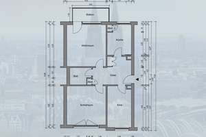 Porz-Eil - solide und gutgeschnittene (modernisierungsbedürftige) 3.-Zimmerwohnung mit Balkon! – Bonner Straße 75, 51145 Eil, Köln – Vorschaubild 19