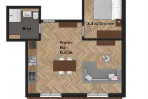 Moderne 2-Zimmer-Wohnung mit Balkon in zentraler Lage von Reutlingen – Die vollständige Adresse der Immobilie erhältst du vom Anbieter., 72764 Reutlingen-Mitte, Reutlingen – Vorschaubild 6