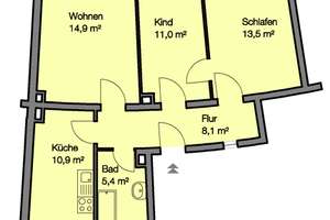 Gut geschnittene 3-Zimmer-Wohnung – Dr.-Luppe-Platz 8, 90443 Steinbühl, Nürnberg – Vorschaubild 9
