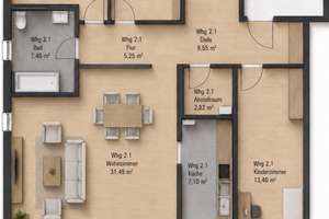 4-Zimmer-Gartenwohnung in Wiesbaden-Südost mit 92 m² Sondernutzungsfläche und TG-Stellplatz – Die vollständige Adresse der Immobilie erhältst du vom Anbieter., 65189 Südost, Wiesbaden – Vorschaubild 10