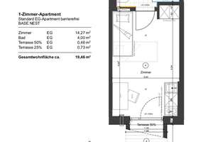 Möbliertes Neubau-Apartment mit sonniger Terrasse für Studenten/Azubis - direkt an der Uni Augsburg! – Haunstetter Straße 232, 86179 Haunstetten-Nord, Augsburg – Vorschaubild 13