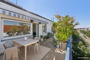 Hoch über Schwabing-West: Charmante 2-Zimmer-Wohnung mit Dachterrasse im 6. Stock