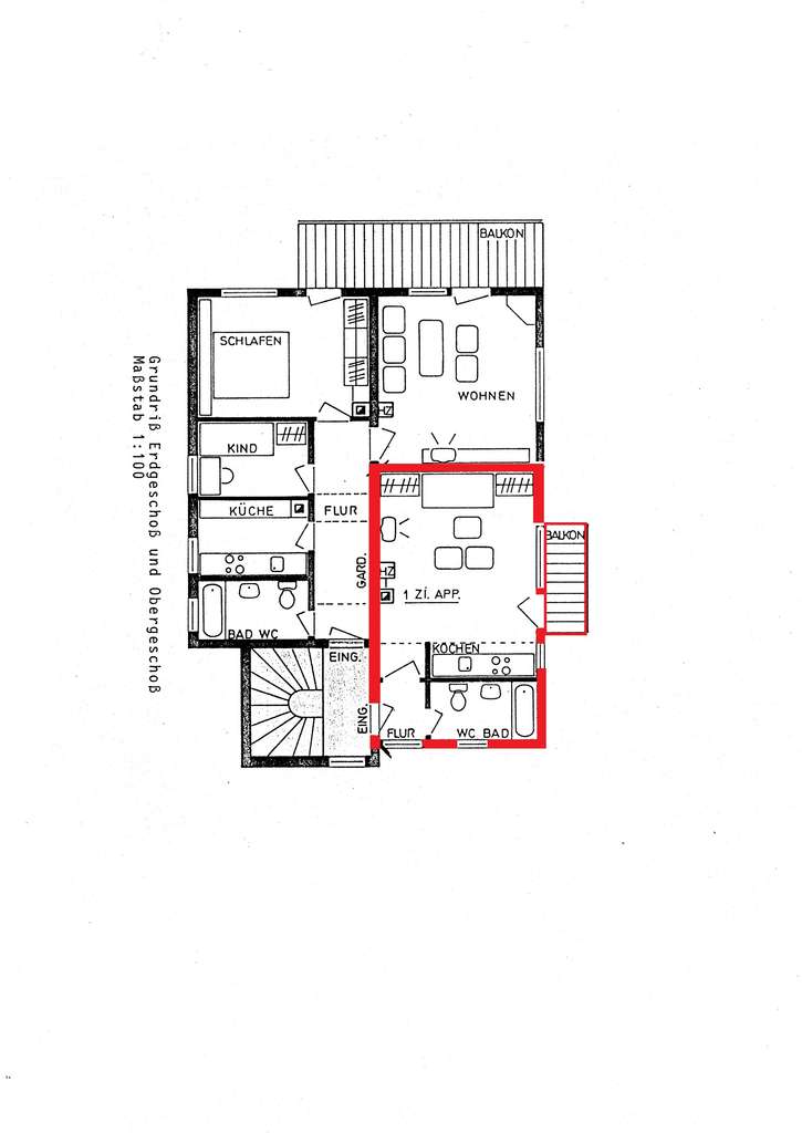 Immobilie in Leinfelden-Echterdingen - Charmante 1,5-Zimmer Wohnung, Haus modernisiert, in Leinfelden-Echterdingen Ortsteil Stetten - Bild 1