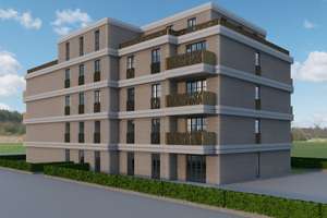 Sonnige Penthousewohnung mit großer Dachterrasse im KFW 40 QNG Energiesparhaus
