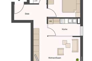 Zuhause im Dorfzentrum – helle 2-Zimmer-Wohnung mit Südostbalkon in Rommelsbach – Die vollständige Adresse der Immobilie erhältst du vom Anbieter., 72768 Rommelsbach, Reutlingen – Vorschaubild 9