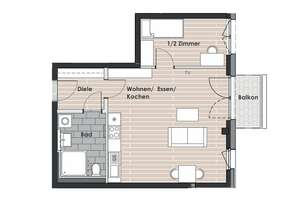 Willkommen in Ihrer Wohlfühloase! Tolle 1,5-Zi-Wo. auf 50m² + EBK + Balkon! – Von-Hünefeld-Straße 20+22, 89231 Neu-Ulm – Vorschaubild 8