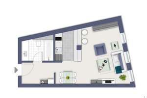 1 Zimmer Apartment mit Aufzug im 1.OG – Leonhardstr. 18, 90443 Gostenhof, Nürnberg – Vorschaubild 7