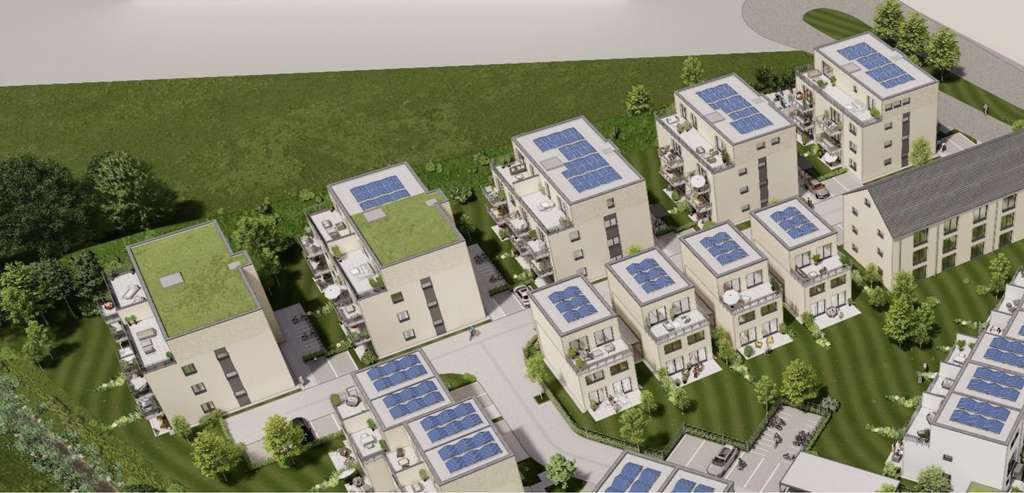 Immobilie in Klingenmünster - Neubau von 5 MFH an der Pfinz, Energiestandard Effizienzhaus EH40+ mit Gütesiegel QNG - Bild 1