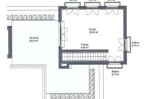 Heinrich Heine Gärten: repräsentative 4 Zimmer-Penthouse-Wohnung mit Einbauküche und 3 Dachterrassen – Die vollständige Adresse der Immobilie erhältst du vom Anbieter., 40549 Heerdt, Düsseldorf – Vorschaubild 47