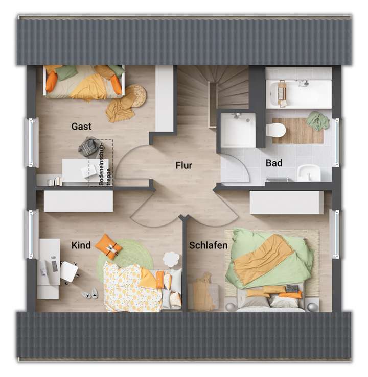 Grundissbeispiel Obergeschoss