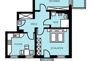 Attraktive 2-Zimmer-Wohnung mit Balkon + Betreutes Wohnen – Hainstraße 35, 9130 Sonnenberg, Chemnitz – Vorschaubild 4