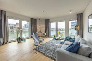 WIN WIN - Vollmöblierte 3 Zimmer-Wohnung im Düsseldorfer Medienhafen mit Rheinblick