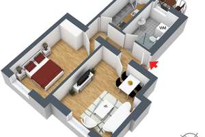 2-Raum-Wohnung in der Nähe vom Zoo – 39124 Neue Neustadt, Magdeburg – Vorschaubild 2