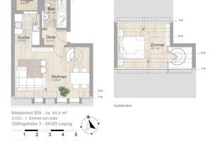 Charmante Maisonette-Wohnung mit Loggia und ausgebautem Spitzboden in Leipzig – 4328 Paunsdorf, Leipzig – Vorschaubild 7
