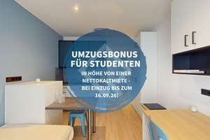 1 Monat mietfrei! Smartes 1-Zimmer-Apartment für Studierende im Quartillion Wiesbaden – Im Rad 15, 65197 Rheingauviertel / Hollerborn, Wiesbaden – Vorschaubild 1