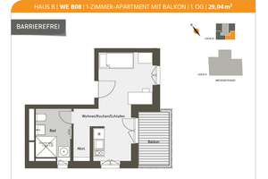 Modernes Studio mit Balkon, EBK, Teilmöbliert, Aufzug & Fußbodenheizung. Erstbezug – Wiesenstraße 11, 13357 Gesundbrunnen, Berlin – Vorschaubild 2