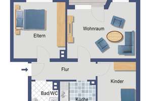 ** Solide Kapitalanlage; 60 m² Eigentumswohnung in ruhiger Wohnlage ** – Die vollständige Adresse der Immobilie erhältst du vom Anbieter., 44359 Nette, Dortmund – Vorschaubild 5