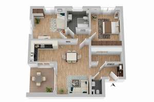 Wohnquartier "Am Handorfer Markt": Zukunftsweisend wohnen mit Energieklasse A+ - WE4 – 48157 Handorf, Münster – Vorschaubild 3