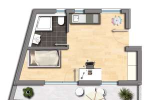 1-Zimmer Studentenwohnung nahe Uni Hohenheim – Welfenstraße 82, 70599 Birkach-Süd, Stuttgart – Vorschaubild 6