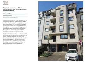 Exklusive moderne 3-Zimmer-Wohnung mit 2 Balkonen, Keller und Garagenstellplatz /Düsseldorf-Benrath