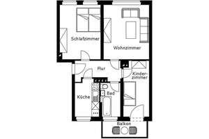 Helle 3-Raum-Wohnung im 1. Obergeschoss – 8525 Bahnhofsvorstadt, Plauen – Vorschaubild 2