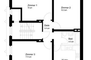 3-Zimmer Wohnung in denkmalgeschützem Altbau – Die vollständige Adresse der Immobilie erhältst du vom Anbieter., 50996 Rodenkirchen (Ortsteil), Köln – Vorschaubild 2