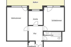 Renovierte 2-Zimmer-Wohnung mit Balkon und 57,91 m² Wohnfläche – Rheinbergerstr. 21, 85057 Nordwest, Ingolstadt – Vorschaubild 3