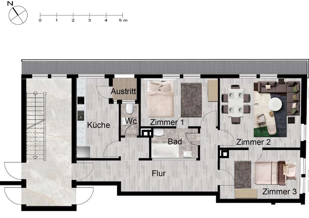 Frei: TOP Kapitalanlage oder Eigennutzung 3 Zimmer, hell und gut geschnitten in toller Lage von Hall