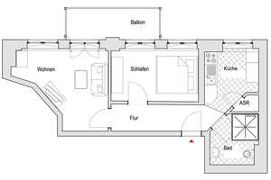 ERSTBEZUG: Barrierefreie 2-Raum mit Balkon, neuer Einbauküche & Aufzug mieten – Hilbersdorfer Straße 33, 9131 Hilbersdorf, Chemnitz – Vorschaubild 15