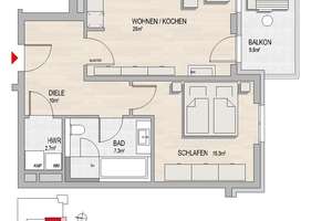 2 Zimmer Wohnung im 2. OG mit Balkon – Carl-Bender-Straße 12, 65197 Dotzheim, Wiesbaden – Vorschaubild 6