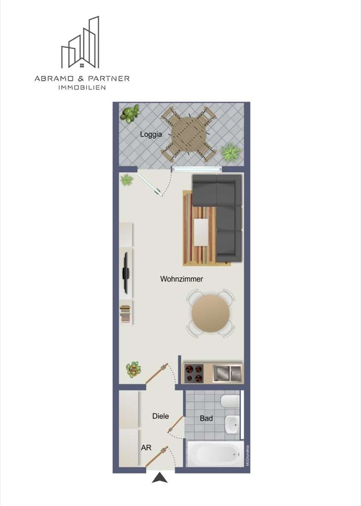 Immobilie in Groß-Gerau - **Abramo&Partner** Clever investieren! Kompakte 1-Zimmer Wohnung in gefragter Lage von Groß-Gerau - Bild 4