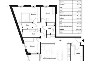 Einzigartige 5-Zimmer-Wohnung im Neubauquartier Deiker Höfe – Wohnen auf 131 m² mit Terrasse! – Am Hain 53, 40468 Düsseldorf – Vorschaubild 2