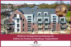Moderne Dachgeschosswohnung mit Balkon im Neubau in Hamburg-Poppenbüttel
