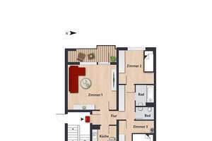 großzügig geschnittene Wohnung mit Balkon // 2. OG rechts – Halberstädter Str. 14, 38444 Westhagen, Wolfsburg – Vorschaubild 12