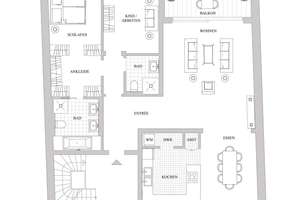 Df.-Oberkassel: 3 1/2-Raum-Wohnung mit 2 Bädern und großem Balkon – Die vollständige Adresse der Immobilie erhältst du vom Anbieter., 40545 Oberkassel, Düsseldorf – Vorschaubild 4