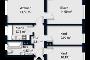 ATTRAKTIVE 4-ZIMMER-WOHNUNG MIT STELLPLATZ ZUR KAPITALANLAGE – Die vollständige Adresse der Immobilie erhältst du vom Anbieter., 86154 Oberhausen-Süd, Augsburg – Vorschaubild 25