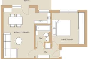 Modern geschnittene 2-Zimmer-Wohnung mit Balkon und idealer Anbindung an den ÖPNV – Die vollständige Adresse der Immobilie erhältst du vom Anbieter., 81547 Giesing, München – Vorschaubild 9