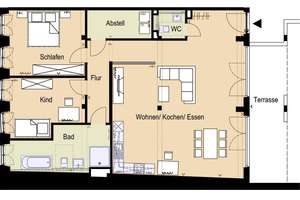 Charmante 3-Zimmer-Wohnung, 136m², Terrasse, Gäste-WC im Neubau "BADERHOME" – Burgergäßchen 4, 86150 Jakobervorstadt-Nord, Augsburg – Vorschaubild 8