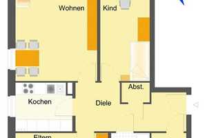 Für Selbermacher-  3 Zimmer-Wohnung mit extra Zimmer in Reislingen S/W – V.-Droste-Hülshoff-Str. 43, 38446 Wolfsburg – Vorschaubild 2