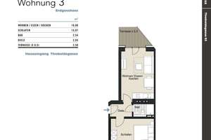 Urban! Modern! Effizient! 2-Zimmer Wohnung mit Terrasse! Thieboldsgasse 82, WE 3 – Thieboldsgasse 82, 50676 Altstadt/Süd, Köln – Vorschaubild 3
