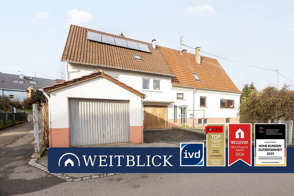 Immobilie in Walheim - WEITBLICK: zwei Häuser zum Preis von einem Haus! - Bild 0
