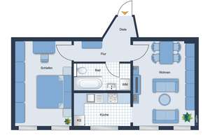 Eigentumswohnung • in Hilbersdorf • 2 Zimmer • fix & flip • sanieren • leerstehend • kaufen! – Die vollständige Adresse der Immobilie erhältst du vom Anbieter., 9131 Hilbersdorf, Chemnitz – Vorschaubild 2