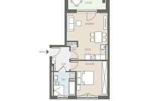 Lichtdurchflutete 2-Zimmer Wohnung mit Balkon – Iris-Runge-Platz 11, 30539 Mittelfeld, Hannover – Vorschaubild 6