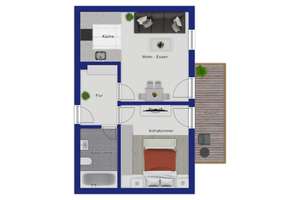 Gepflegte 2-Zimmer-Wohnung mit Balkon – Münster Hiltrup – Die vollständige Adresse der Immobilie erhältst du vom Anbieter., 48165 Hiltrup-Mitte, Münster – Vorschaubild 10