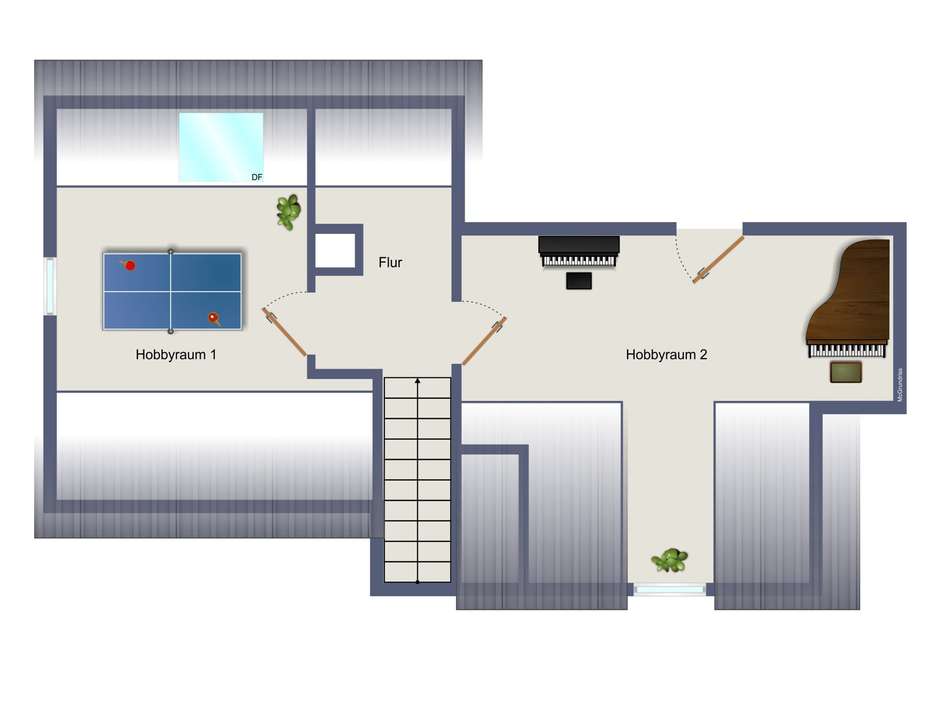 Grundriss Wohnraum DG