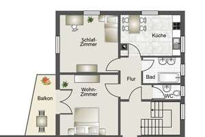 Helle 2-Zimmer-Wohnung mit Südbalkon in ruhiger Wohnlage von Nürnberg-Weiherhaus – Die vollständige Adresse der Immobilie erhältst du vom Anbieter., 90455 Kornburg, Worzeldorf, Nürnberg – Vorschaubild 9