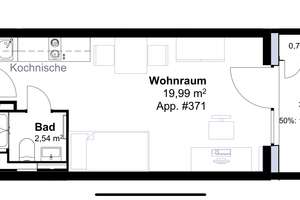 Helle 1-Zimmer Wohnung (möbliert) im 4. OG mit Balkon in Mainz-Neustadt – Anni-Eisler-Lehmann-Straße 6, 55122 Hartenberg-Münchfeld, Mainz – Vorschaubild 11