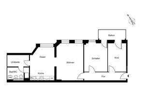 Friedrichshain: 3-Zimmer-Altbauwohnung zzgl. Essküche, Balkon, Fernwärme, Stuck, Parkett, ruhige Lag – Warschauer Straße 61, 10243 Friedrichshain, Berlin – Vorschaubild 3