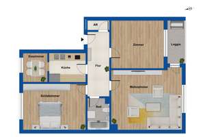 Ruhige 3-Zimmer-Dachgeschosswohnung mit Weitblick am Tröndelsee in Kiel – Die vollständige Adresse der Immobilie erhältst du vom Anbieter., 24148 Ellerbek, Kiel – Vorschaubild 12